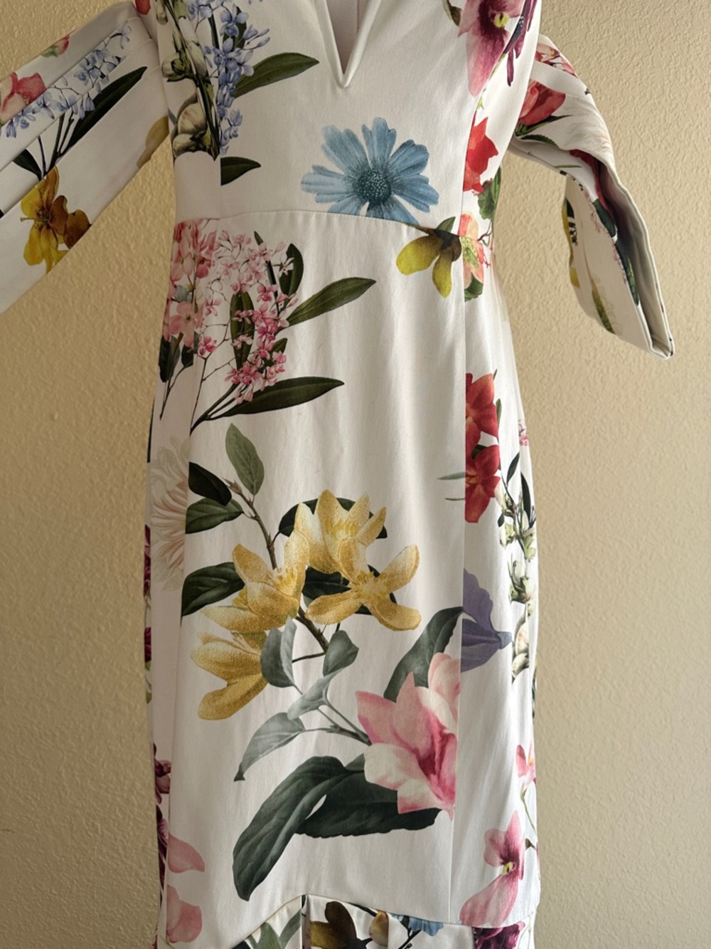 Mestiza New York Gloria Floral Off the Shoulder Mermaid Gown - Picture 8 of 16